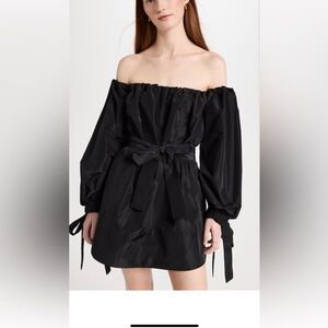 Staud Off-Shoulder Black Dress